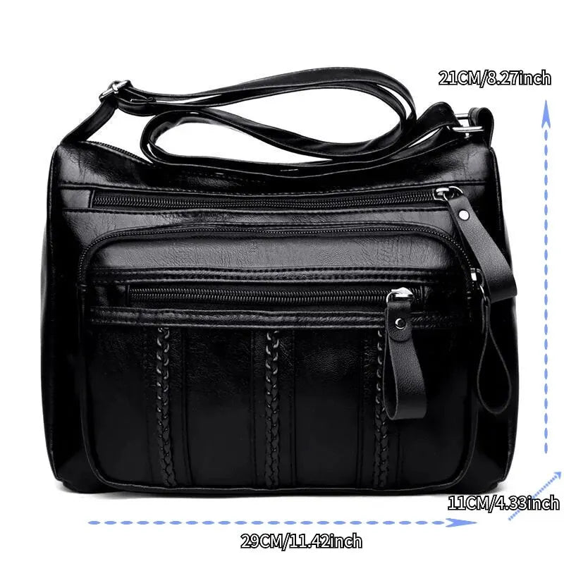 2024 New Middle-aged WOMEN'S Bag, Lightweight, Multi-layered, Large-capacity MOTHER'S Bag, Crossbody Bag, Elderly Bag, Shoulder