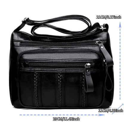 2024 New Middle-aged WOMEN'S Bag, Lightweight, Multi-layered, Large-capacity MOTHER'S Bag, Crossbody Bag, Elderly Bag, Shoulder