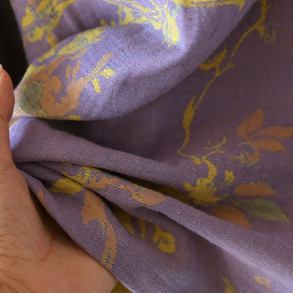 Women's Retro Long-sleeved Trousers Loungewear Set Yarn-dyed Double-sided Jacquard Thin Pajamas Round Neck Chinese Style Pijama