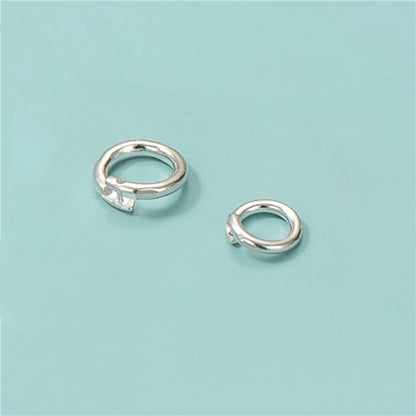 2pcs Authentic Real 925 Sterling Silver Open Jump Rings O Ring Connector for DIY Bracelet Necklace Earring Jewelry Craft Making Real 925 Silver