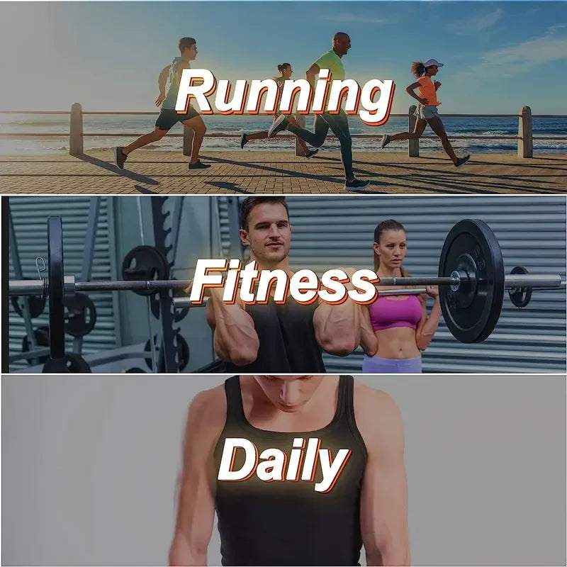 Men Sauna Sweat Vest and Short Sleeve Heat Trapping Shirt Sweat Body Shaper Waist Slimming Shapewear Workout Compression Shirt