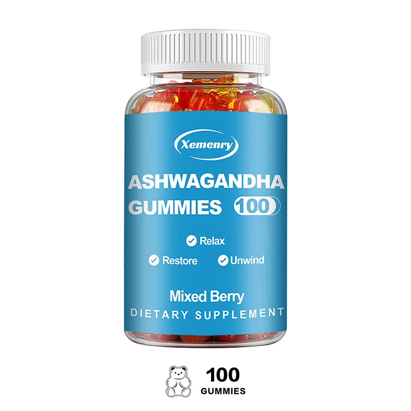 Ashwagandha gummies - Relieve Stress Help with Sleep Support Immune System Health 100 Gummies