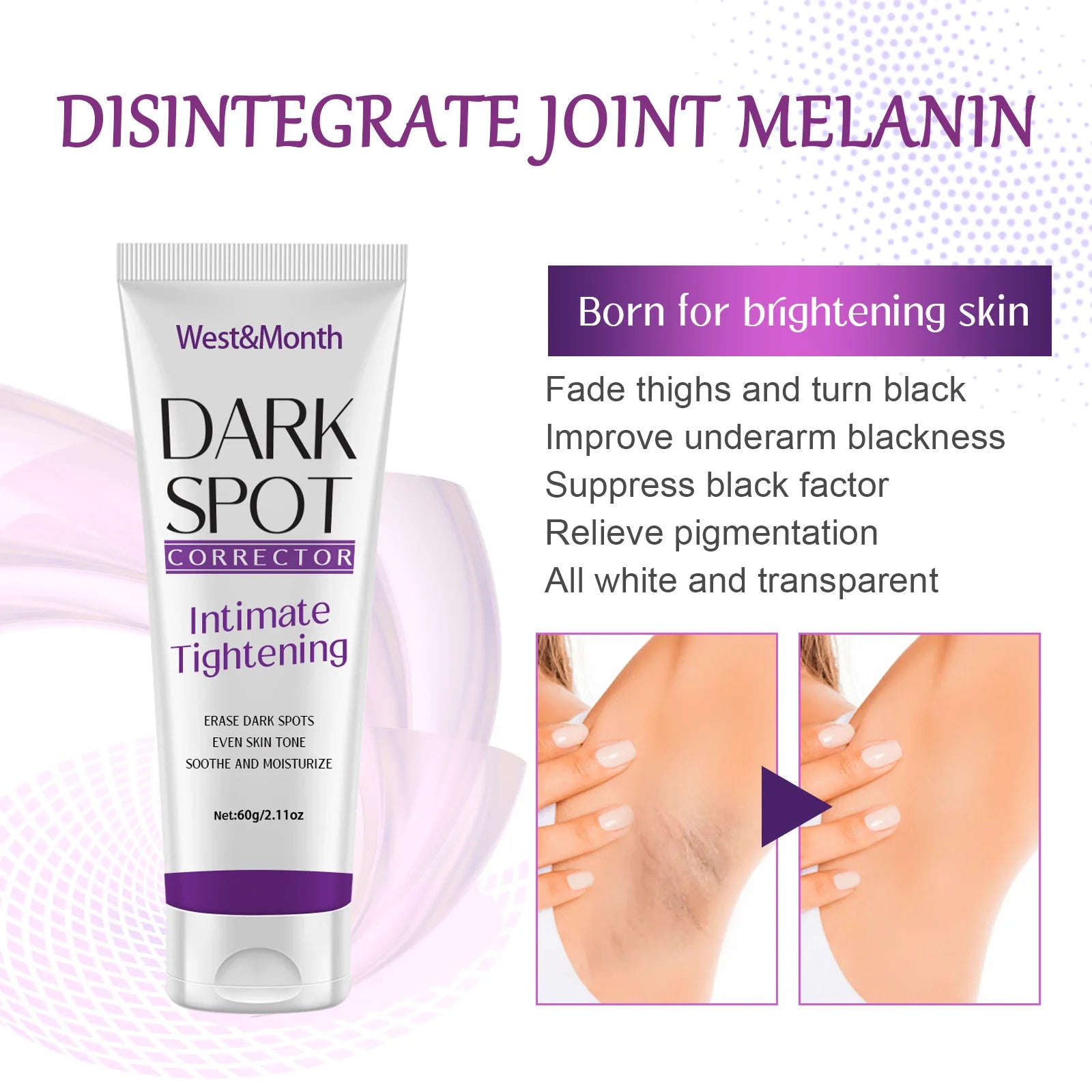 Nicotinamide Brightening Cream For Dark Skin Effective Lighten Thigh Inner Bleach Remove Melanin Private Parts Brighten Cream