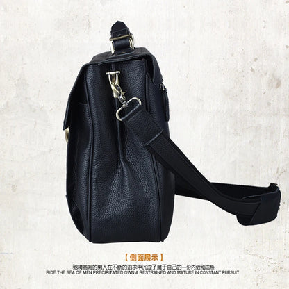 FANCODI Genuine Leather Briefcase men Business Bag Male Portfolio Attache Case Leather 15.6" Laptop Bag Office tote Handbag big