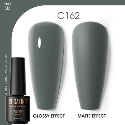 ROSALIND Hot-sale Bottle Gel Nail Polish Vernis Semi Permanent Primer Top Coat Bright Classic For Nail Art Design LED/UV Lamp C162
