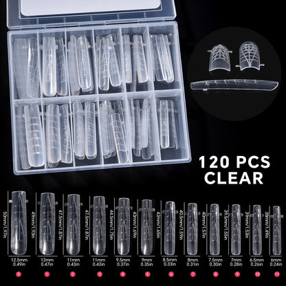 120Pcs Nail Forms For UV Gel Quick Building Extension Top Molds Dual Forms Acrylic Nail Art Tips Nails Accessories Tools 22 CHINA