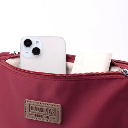 Waterproof Nylon Women Shoulder Bag Three Layers Handbag Ladies Crossbody Bags for Mother Girls Messenger Travel Daily Use Bags