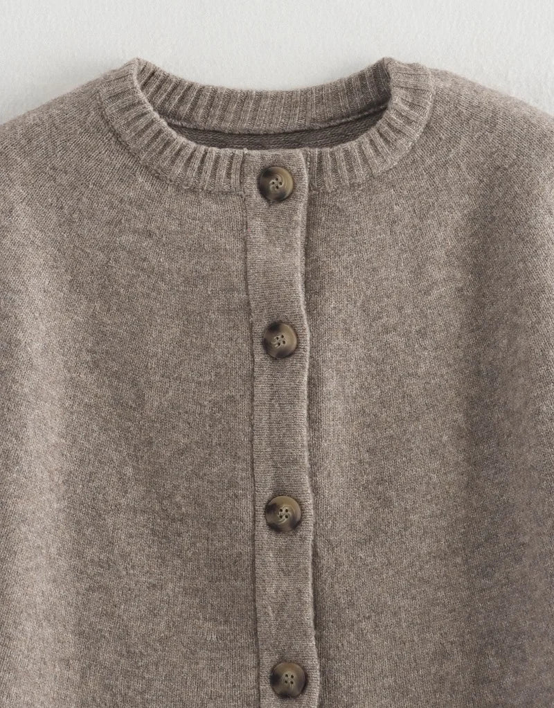 MUJER Cape Cropped Cardigan for Women Knitted Short Sweaters Cardigans Women Fashion Button Knitwear Women Cloak Women's Sweater