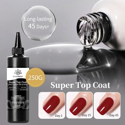BORN PRETTY 250g Translucent Jelly Red Nude Gel Nail Polish Winter Autumn Manicure Soak Off UV LED Nail Art Gel Christmas Red Super Top Coat