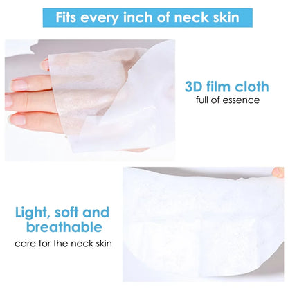 10PCS Collagen Anti Wrinkle Neck Mask Anti Aging Fade Fine Lines Firm Skin Moisturizing Brighten Rejuvenating SkinCare Cosmetics