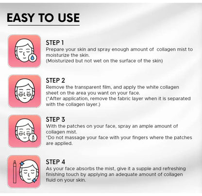 Soluble Collagen Anti-Aging Mask Essence Set Face Filler Collagen Protein Mask Remove Wrinkles Firming Serum Skin Care Set