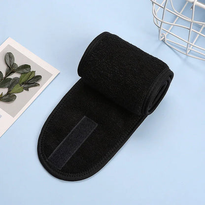 Hot Sale Soft Toweling Headbands for Face Washing Bath Makeup Hair Band for Women Adjustable SPA Headband Cosmetic Headband