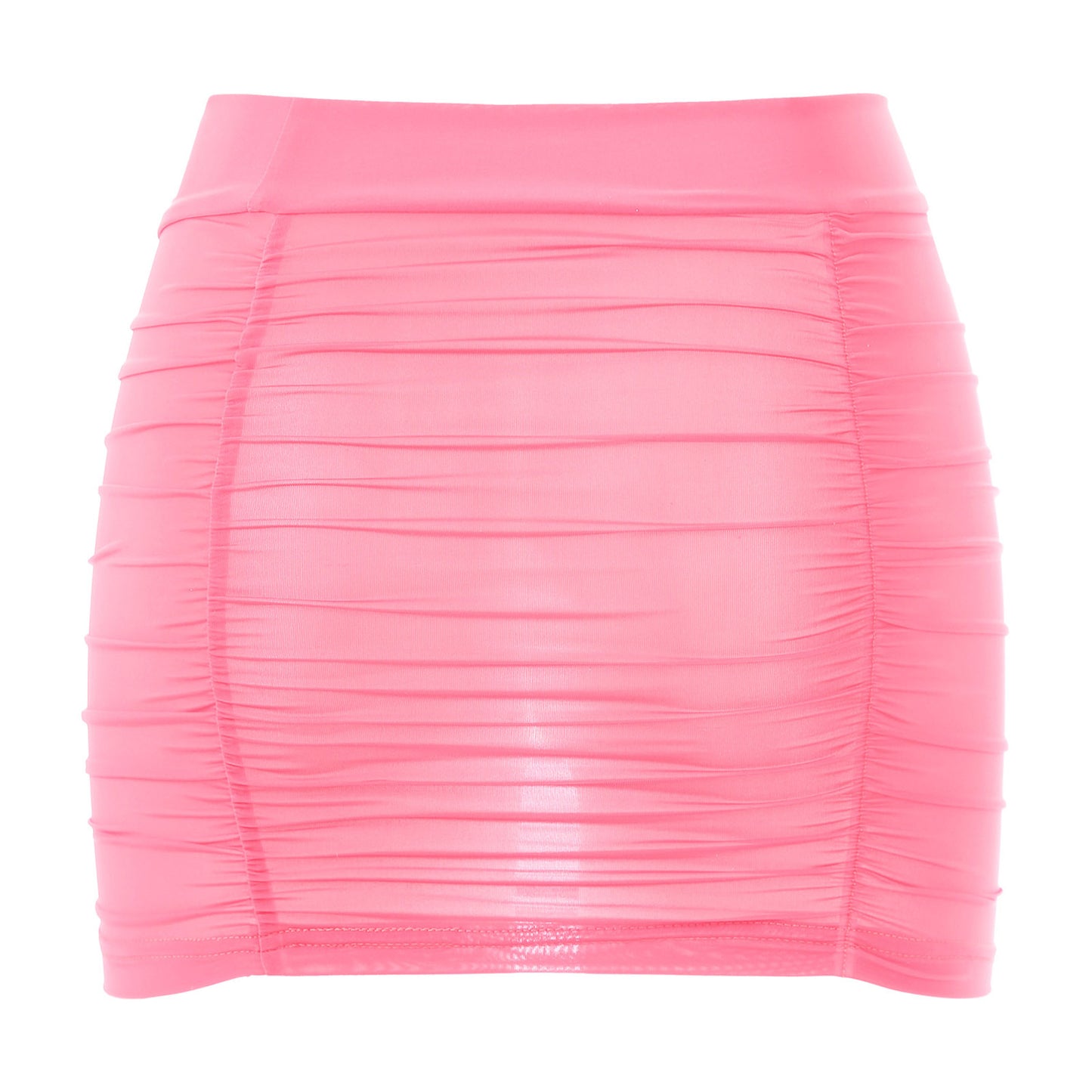 Womens Sexy Bodycon Mini Skirt Ruched Elastic Bands Semi-Sheer Skirt Hip Wrap Lingerie Nightwear Pencil Pole Skirt for Nightclub