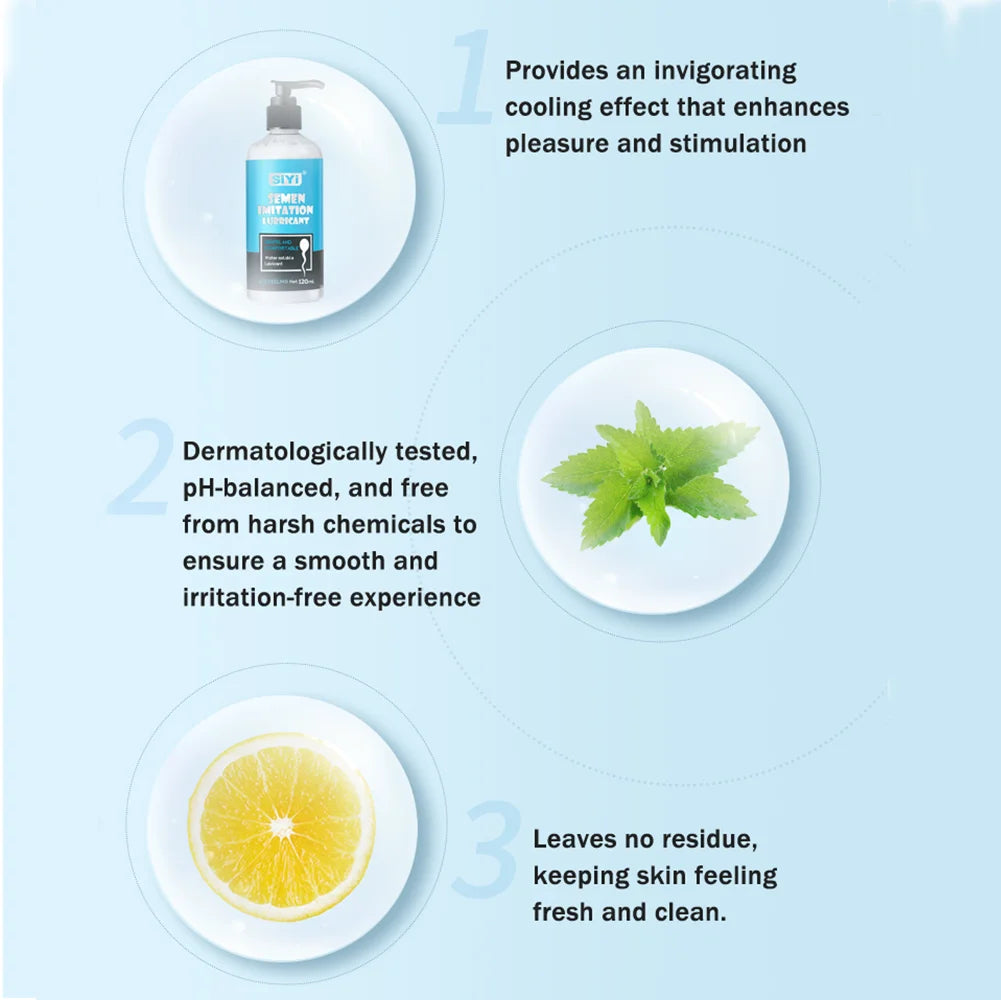 120ml/300ml Cooling Water-Based Lubricant for sex – Long-Lasting, Skin-Friendly, Non-Sticky,Toy-Safe,Easy Clean Lube for Couples