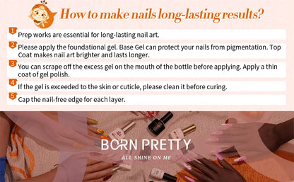 BORN PRETTY 10ml Milky Jelly White Gel Nail Polish Translucent Semi Permanent Soak Off UV LED Gel Varnish Manicure Nail Art