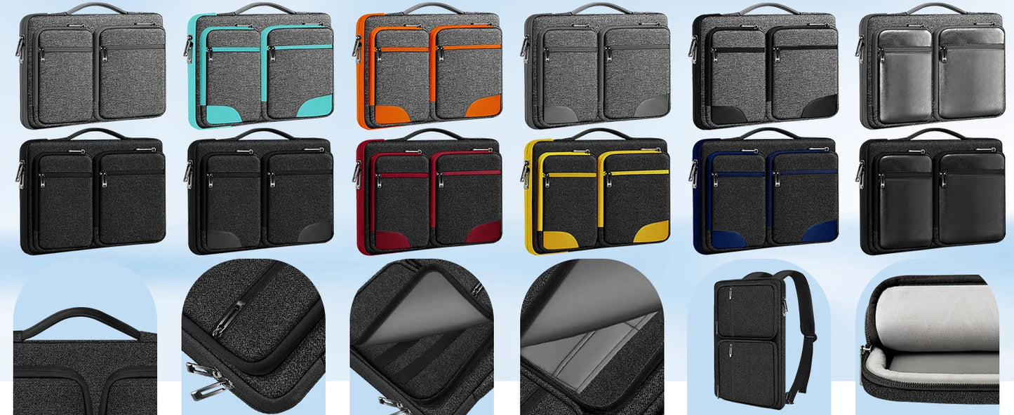 Slim Laptop Case 15-16 Inch Spill-Resistant Handbag Briefcase for Most Popular 15.6 Inch Notebooks - Sleeve Protection