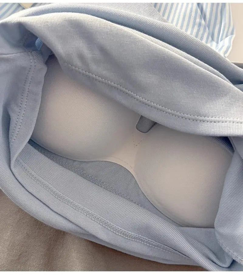 Striped Sleepwear Women Pajama Sets Spaghetti Strap Piiama Shorts Sets 2 Pieces Korean Night Wears Summer Cute Home Suit 2025