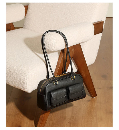 Hifashion Luxury Genuine Leather Underarm Shoulder Bags For Women 2025 Trend Designer Pillow Satchel Tote Office Ladies Handbags