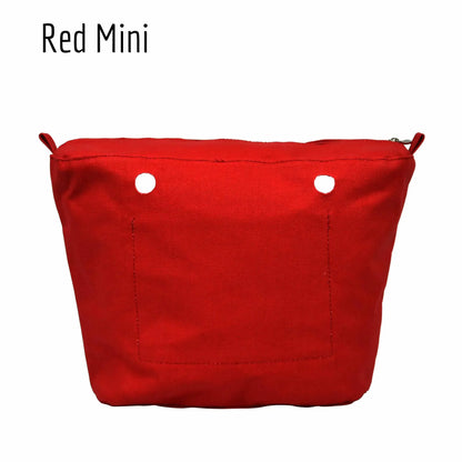 TANQU New Waterproof Inner Bag Organizer Insert Zipper Pocket for Classic Mini Obag Canvas Material for O Bag Red Mini CHINA