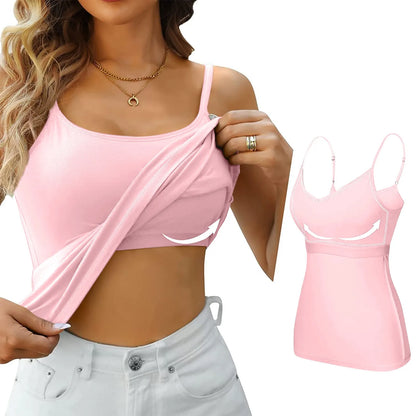 Summer Female Tanks With Chest Pad Basic Solid Sleeveless T shirts Women Slim Halter Neck Off-shoulder Camisole Tops Tees Pink