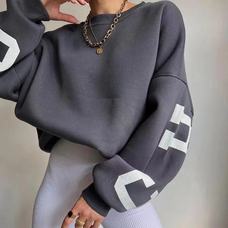 American Fashion Brand Harajuku Retro Letters Fashionable Loose Hoodie Women Street Hip-hop Punk Y2K Casual Oversized Sweatshirt YL 6