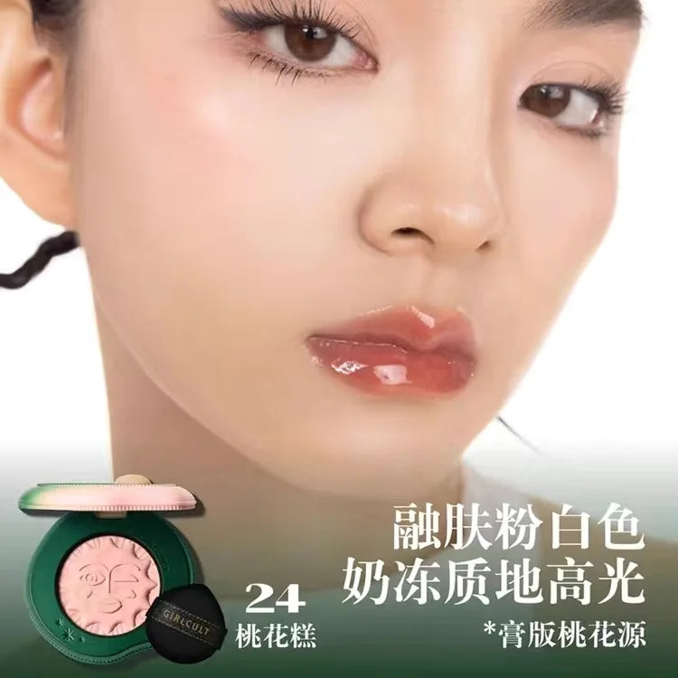 Girlcult Emotional Blush Highlighter Matte Fine Shimmer Blusher Face Cute Makeup Korean Cheek Pressed Powder 24