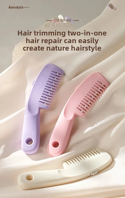 Portable Mini Hairdressing Comb Two-In-One Hair Cutting And Styling Professional Salon Comb for Black Hair And Wigs
