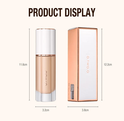 O.TWO.O Liquid Foundation Cream for Face 30ml High Coverage Makeup Base SPF30 Waterproof Concealer Makeup Foundation
