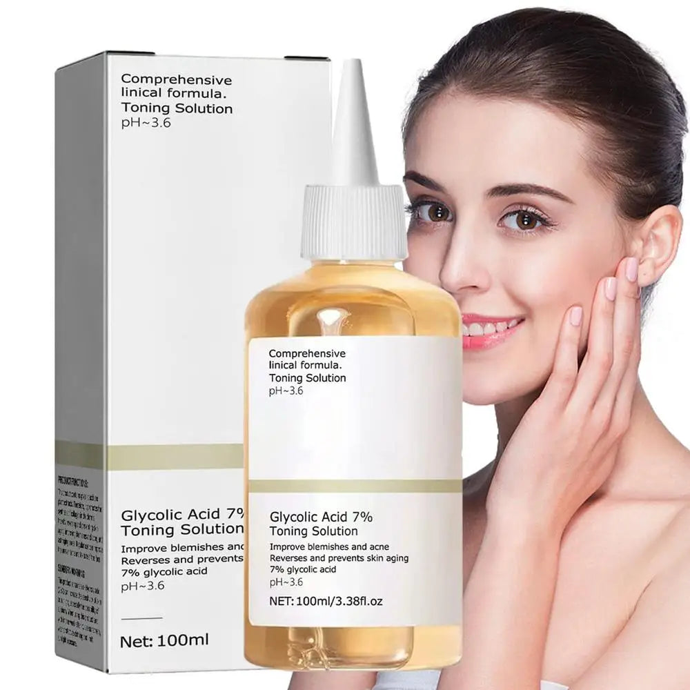 The Glycolic Acid 7% Toning Solution 100ml Repairing Facial Oil Nourishing Gentle Glycolic Acid Toner Face Essence