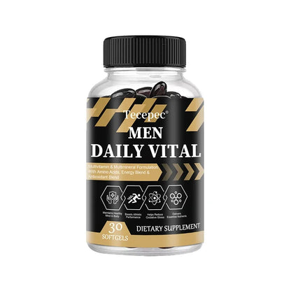 Men's Daily Fitness Advanced Formula with Vitamins, Minerals, Sports Blend, Energy and Antioxidant Blend, Nutritional Supplement 30 count-1 bottle