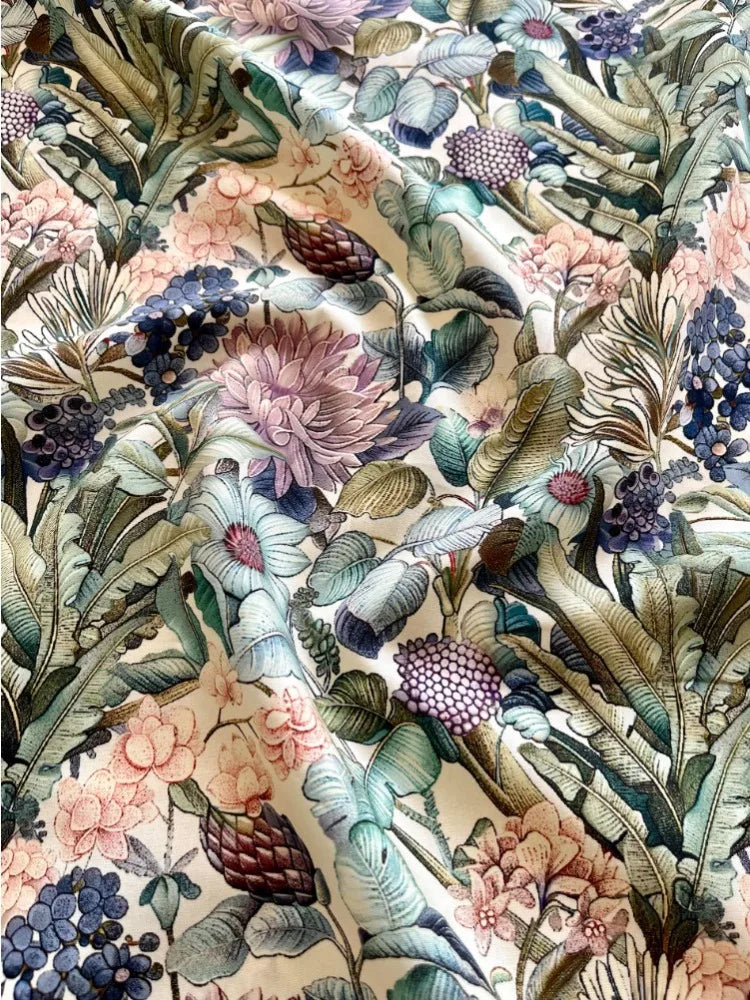 High-Quality 60S Long-Staple Cotton Fabric for Cheongsam and Dress, 140x50cm WHITE 140x50cm