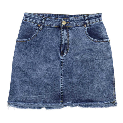 Mini Skirt Women's Wash Mini Female Short Skirts Summer Women's Sexy Denim Skirt Skirts for Women Knee Length Casual Dark Blue