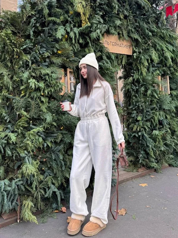 Jumpsuits Women Rompers One Piece Full Sleeve Zipper Overalls Long Pants Elastic High Waist Rompers Y2k Streetwear Jumpsuit 2025 Badiee Stylez