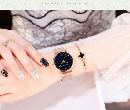 2025 New Women's Luxury Watch Matte Dial Japanese Quartz Movement Stainless Steel Mesh Strap Hannah Martin Brand Original Watch