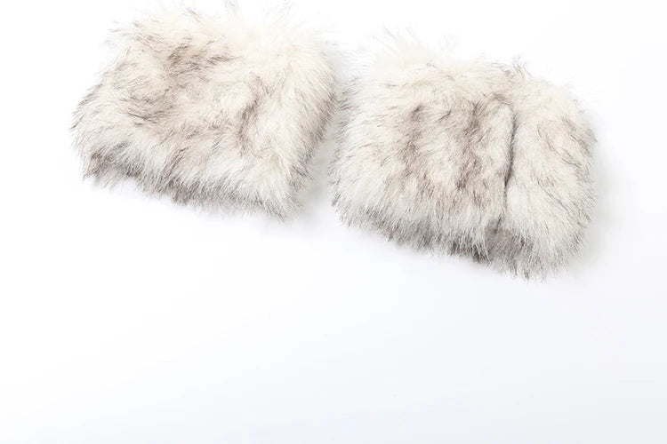 Nibber Autumn Trend Sexy Junpsuits+Furry Foot Cover Woman Low-Neck Full Sleeve Skinny Peach Hip Midnight Party Fashion Clubwear Badiee Stylez