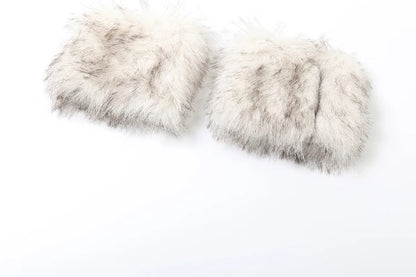 Nibber Autumn Trend Sexy Junpsuits+Furry Foot Cover Woman Low-Neck Full Sleeve Skinny Peach Hip Midnight Party Fashion Clubwear Badiee Stylez