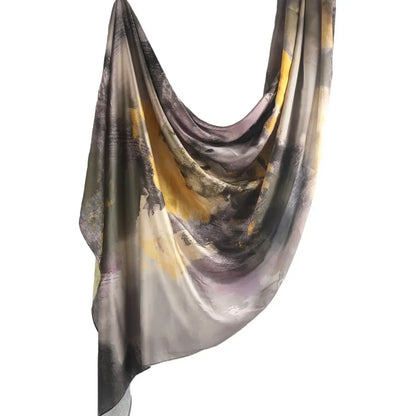 180×85cm Water Print Shawl Hijab Scarves Muslim Ethnic Woman Chiffon Silk Bandanas Printed Hijabs 2025 08 >8Y