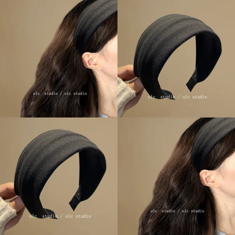 2025 Korea Fashion Elegant Wide Hairbands Headband Women Girls Gift Scrunchie Hair Head Hoop Band Accessories Headdress Headwear