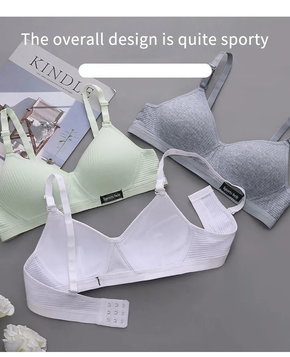 Sport Underwear for Teens Seamless Girl No Underwire Training Bra Soft Skin-Friendly School Girl Small Size Bra Clothing Badiee Stylez