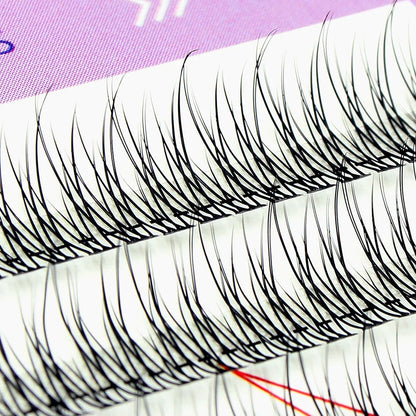 MUYD 120pcs Premium Mink Individual Fishtail Eyelash Extension Natural 3D Cluster Eyelashes Professional Makeup Flared Lashes