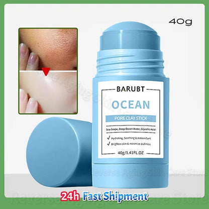 Alaska Volcano Mask Mugwort Cleansing Mask Stick Shrink Pores Acne Deep Blackhead Remover Facial Cleansing Moisturizing Mask 40g 1pc-OCEAN