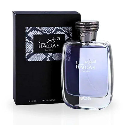 HAWAS for Him Eau De Parfum By Rasasi ORIGINAL | New Sealed 100ml 3.4OZ  Perfumes Importados Original Feminino Badiee Stylez