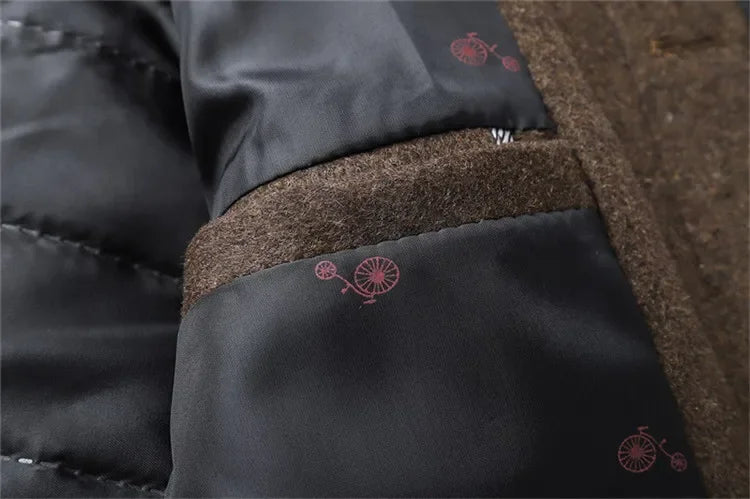 Slim Adjustable Vest Parkas Men Fashion Autumn Clothing Windproof Woolen Male Business Coat Men Brand Winter Warm Jacket Parkas