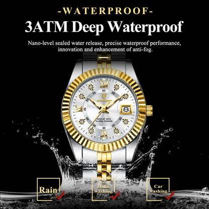 POEDAGAR Original Elegant Women's Watches Waterproof Luminous Date Women Watch Stainless Steel Quartz Fashion Ladies Wristwatch