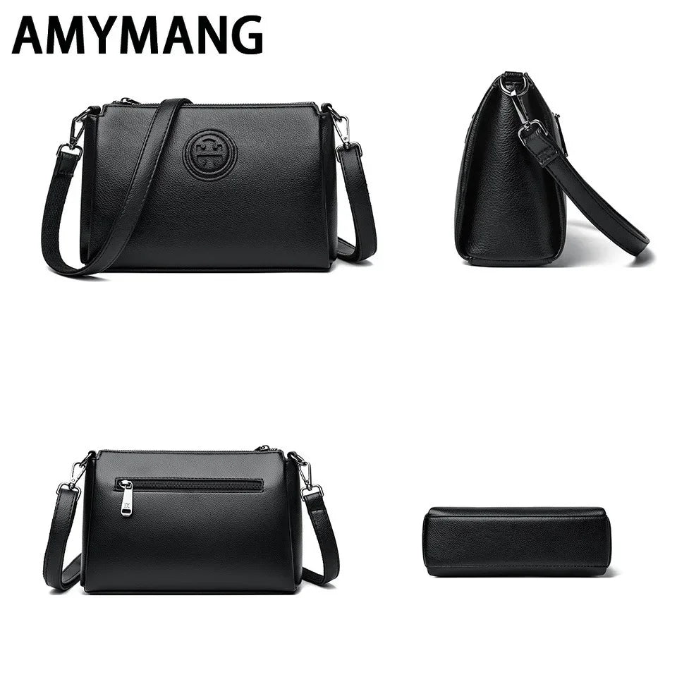 Versatile PU Crossbody Bag for Women Stylish High Quality Brand Design Zipper Solid Color Pattern Casual Daily Use Shoulder Bag - Badiee Stylez