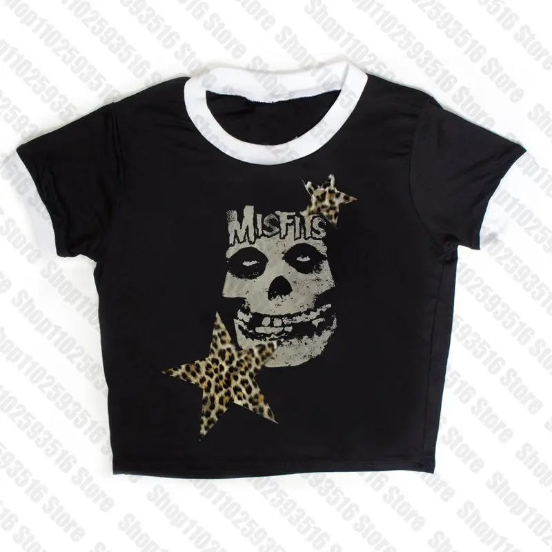 Woman Clothing Gothic Dress Harajuku Party Dresses Graphic Rock Y2k Clothes Black Mini Dress Punk Goth Emo Short Women's Summer Black7