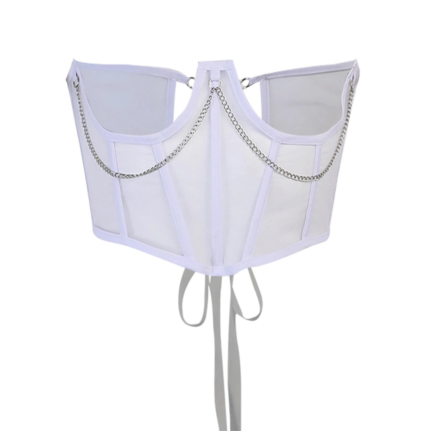 Women Corset Bustier Crop Top Lace-up Bandage Black Gothic Leather Underbust Suspender Cami Vest Waist BodyshaperTank Cummerbund as shown picture 6