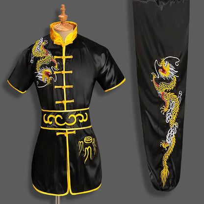 Men Women Chinese Traditional Dragon Wushu Uniform Kung Fu Clothing Set Martial Arts Uniform Tai Chi Kleding Taoist Shaolin Badiee Stylez