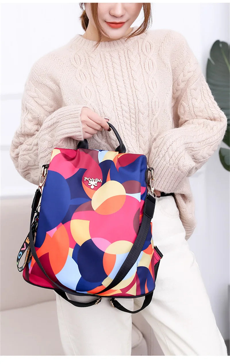 Fashion Backpack Women Oxford Cloth Shoulder Bag 2024 School Bags For Teenage Girls Light Ladies Travel Bagpack Mochila Feminina