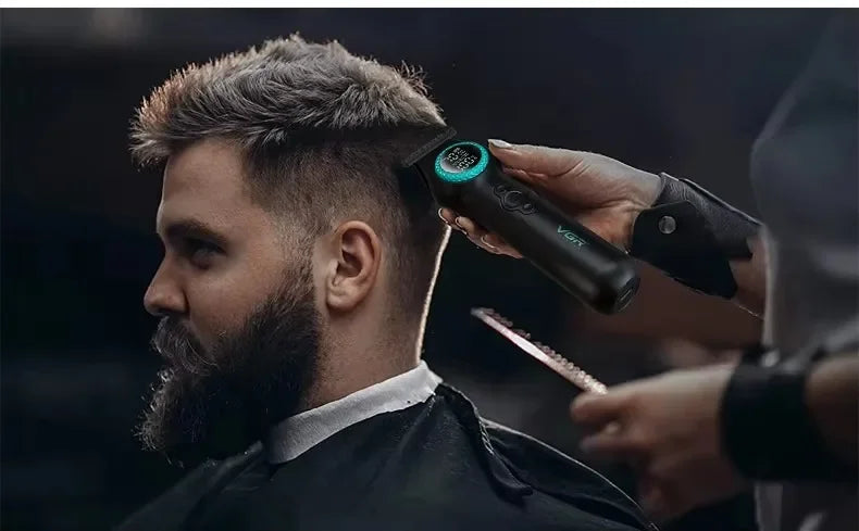 VGR Hair Clipper Professional Hair Trimmer 8000 RPM Hair Cutting Machine Electric Haircut Machine Cordless Clipper for Men V-990